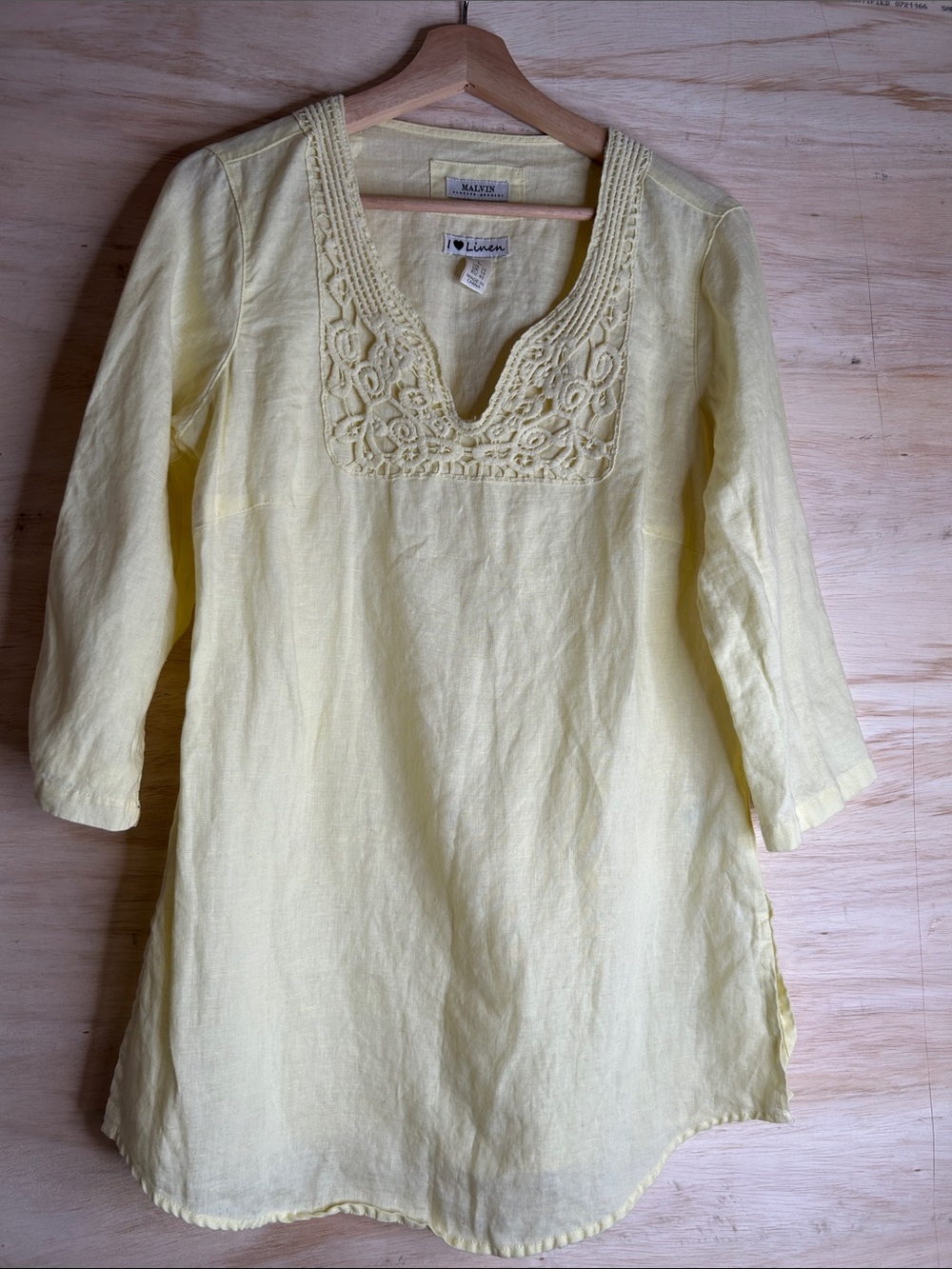 Malvin Hamburg Germany I ❤️ Linen Tunic – Size L